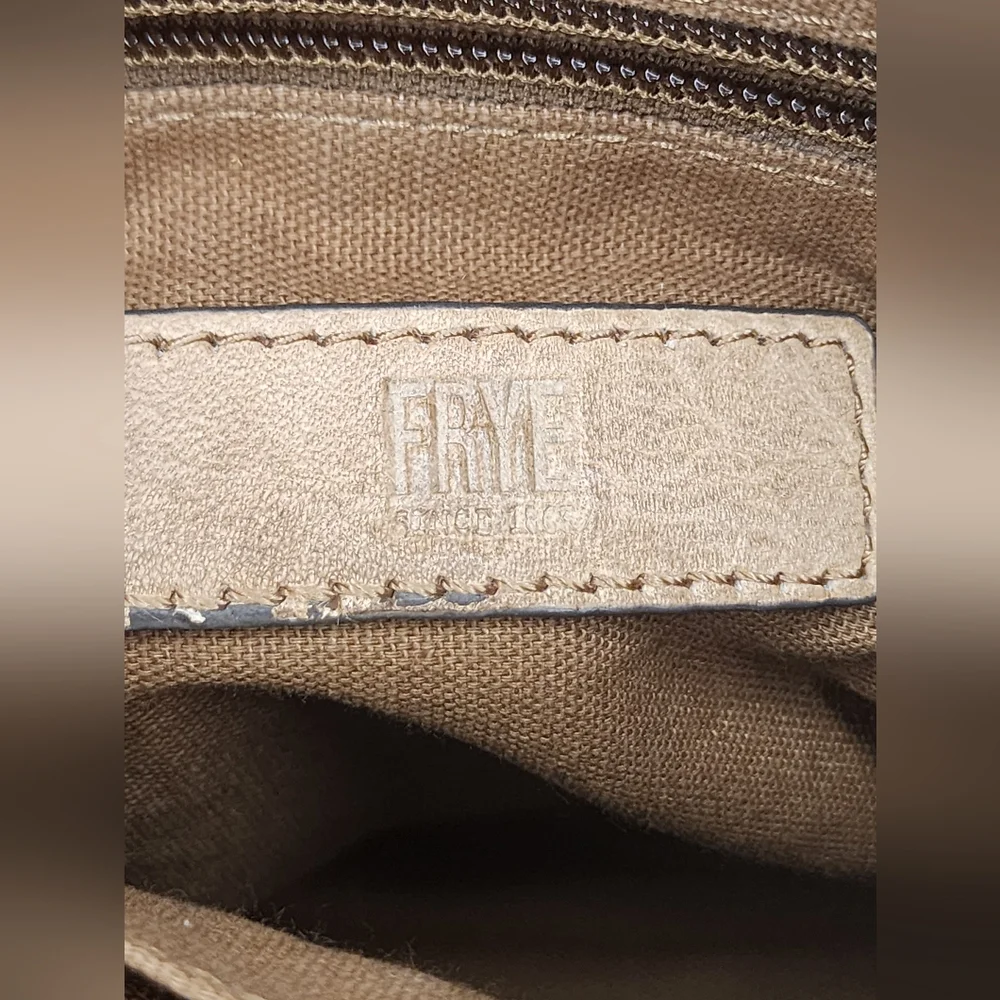 FRYE Hadley embroidered leather crossbody bag, brown/brass - Picture 8 of 9